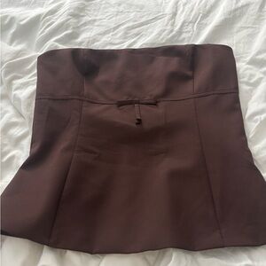 Zara Brown Strapless Blouse - brand new never worn!